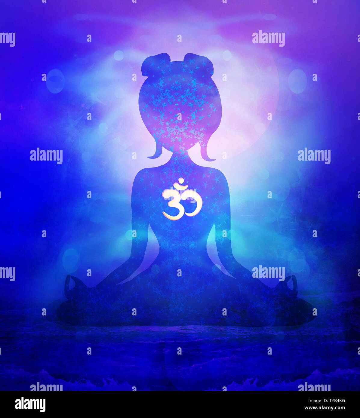 Ragazza di yoga con il simbolo ohm immagini e fotografie stock ad alta  risoluzione - Alamy