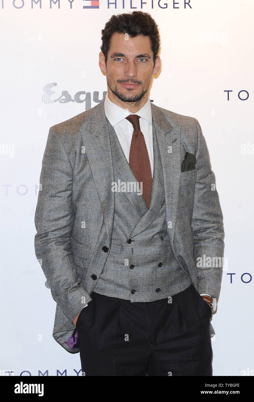 Modello inglese David Gandy assiste la Tommy Hilfiger e Esquire parte durante il London collezioni: Uomini moda evento al The Zetter Townhouse, St John's Square, a Londra il 7 gennaio 2013. UPI/Paolo Treadway Foto Stock