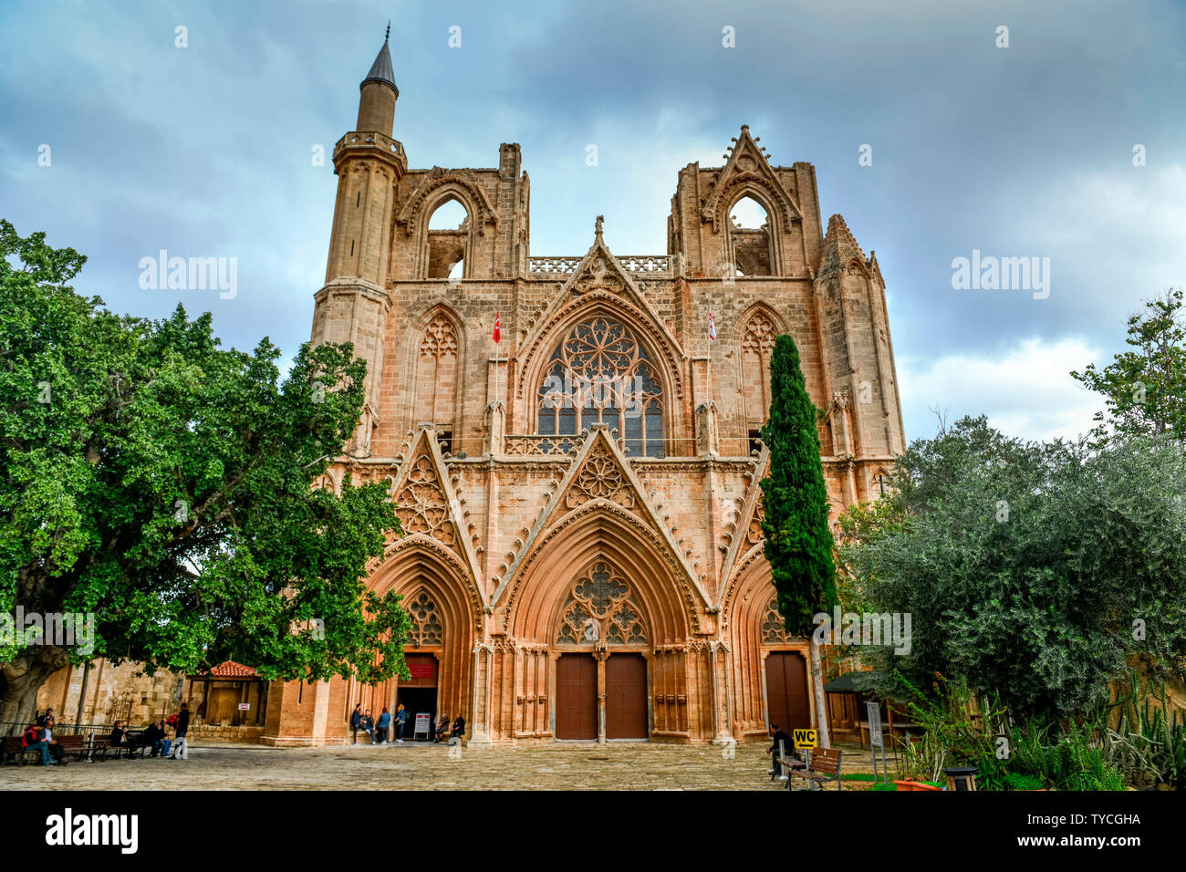 Kathedrale San Nicolò, Lala-Moschee, Famagosta,Tuerkische Republik Nordzypern Foto Stock