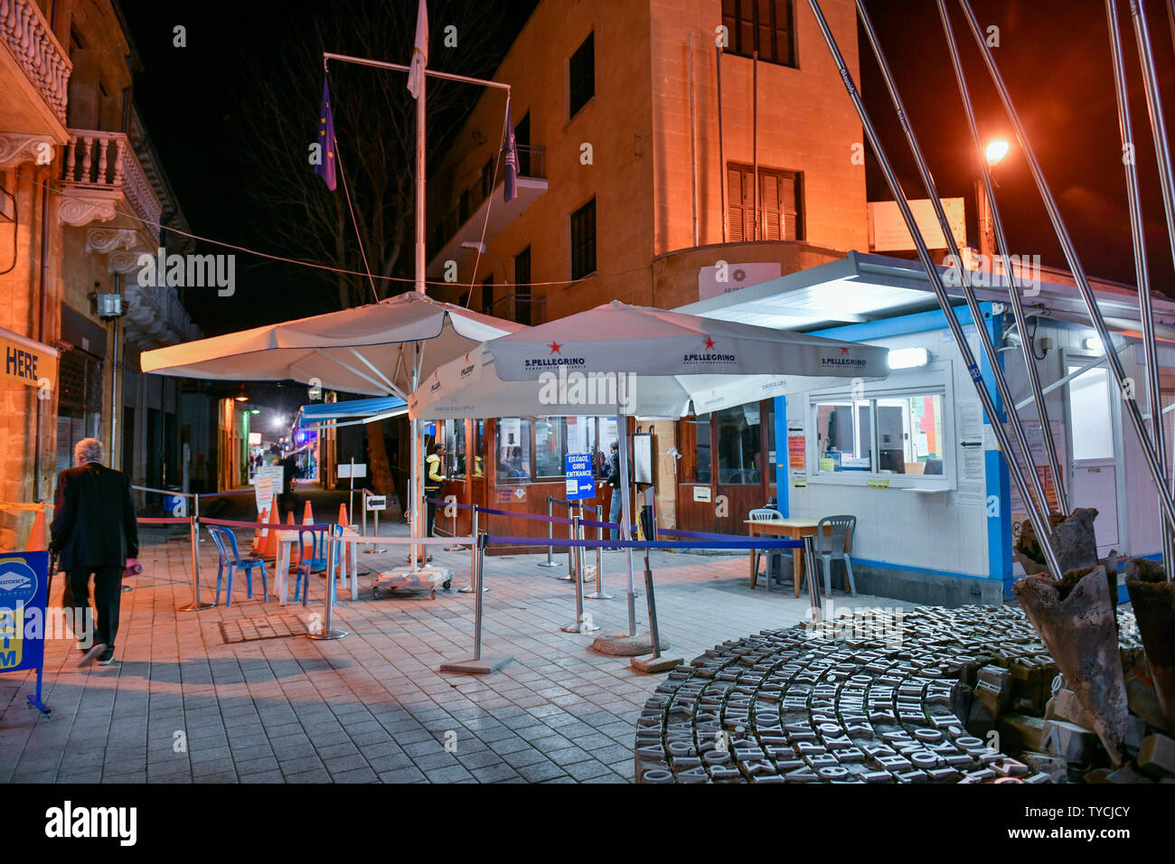 Grenzuebergangsstelle, Ledra Strasse, Nikosia, Republik Zypern Foto Stock