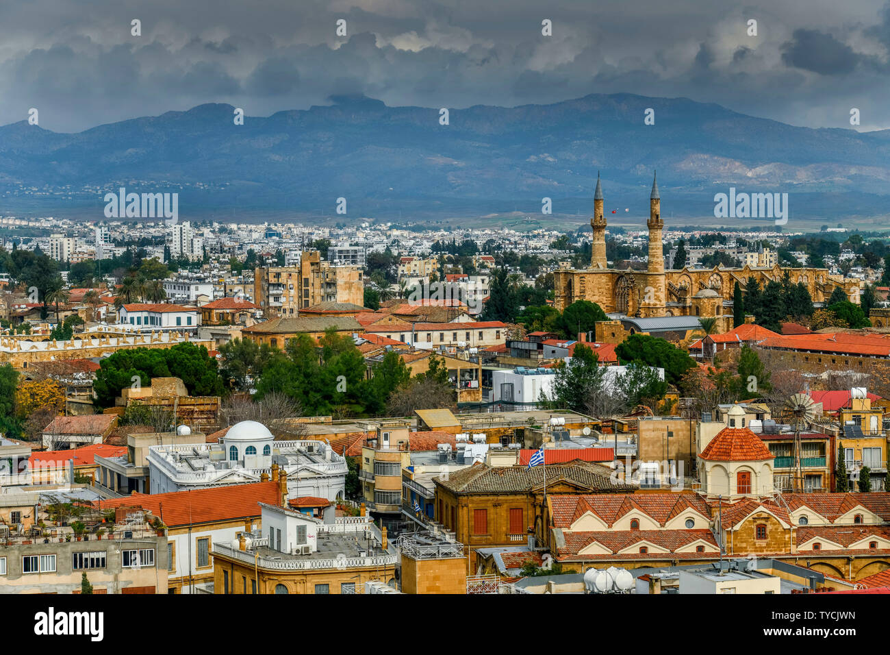 Uebersicht Nordteil, Nikosia, Tuerkische Republik Nordzypern Foto Stock