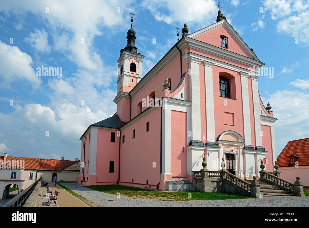 Ex monastero camaldolese, sulla penisola di Wigry lake, Podlasie, Polonia Foto Stock