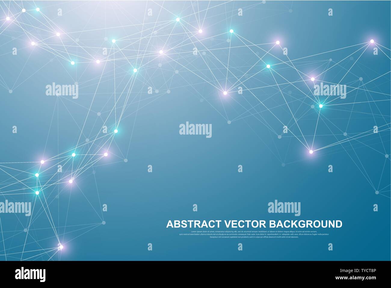 Futuristico sfondo astratto blockchain tecnologia. Global Internet La connessione di rete. Rete peer-to-peer concetto aziendale. Cryptocurrency globale Illustrazione Vettoriale