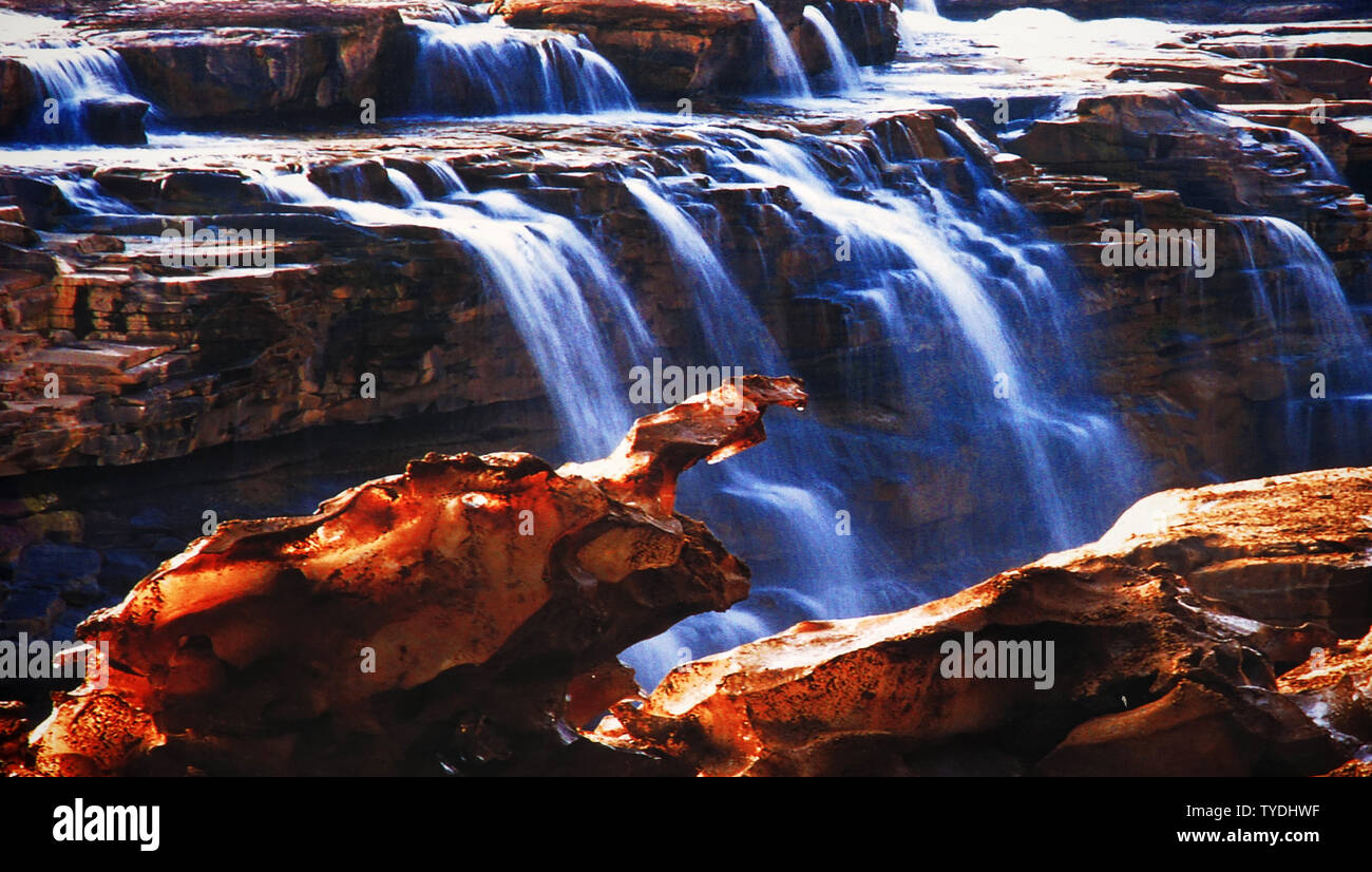 Hukou delle cascate del fiume giallo Foto Stock