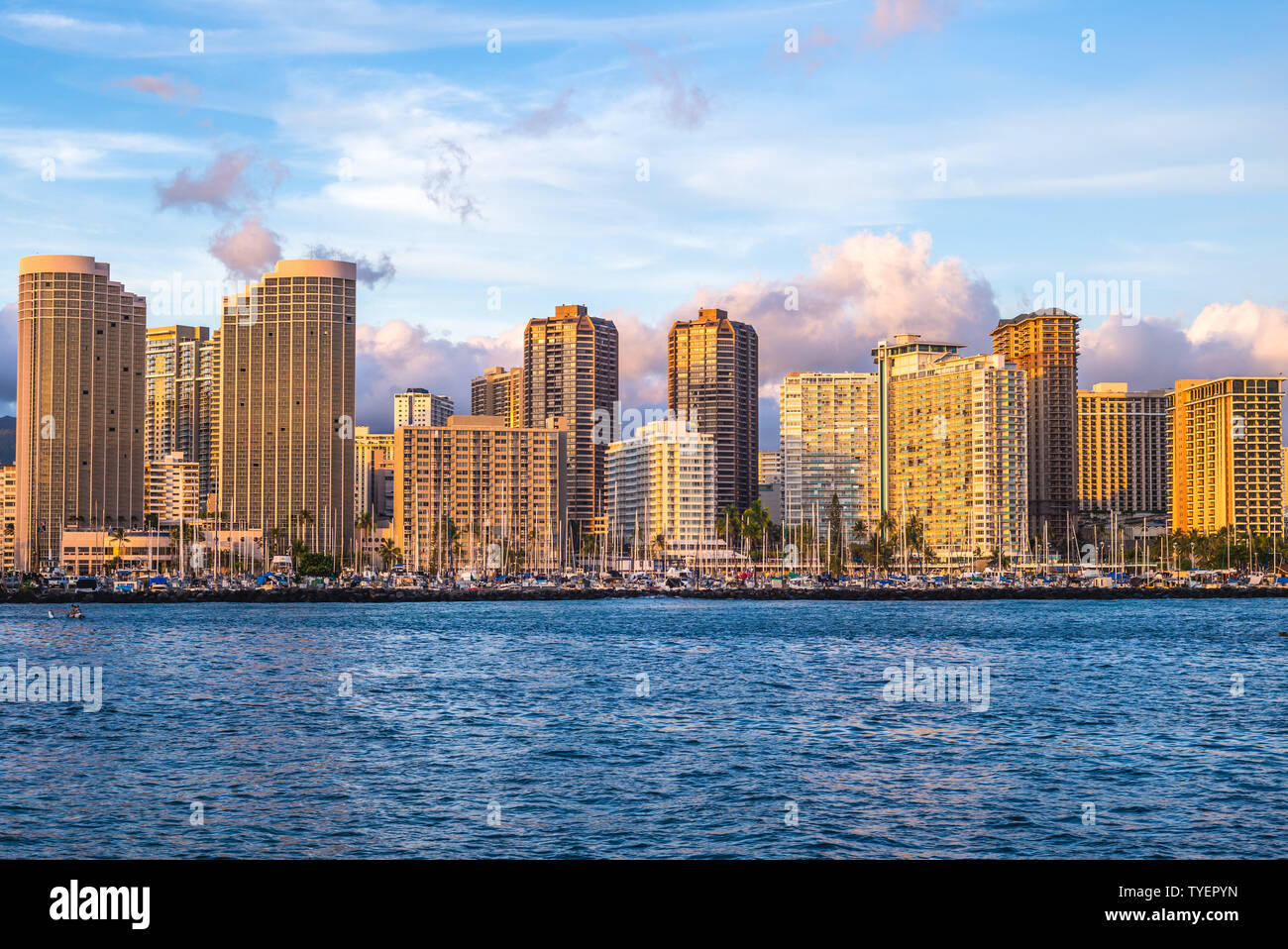 Paesaggio di Honolulu in Oahu Island, Hawaii, USA Foto Stock