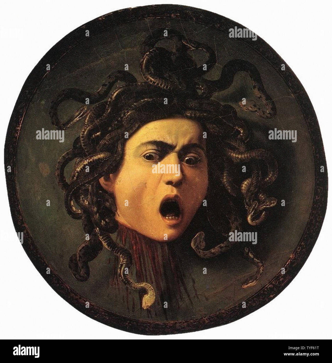 Michelangelo Merisi da Caravaggio - Medusa 1598 Foto Stock