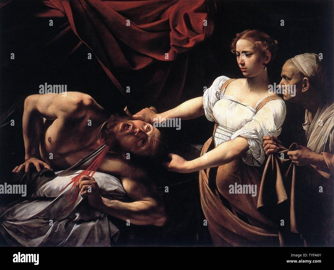 Michelangelo Merisi da Caravaggio - Judith decapitazione Oloferne 1598 Foto Stock