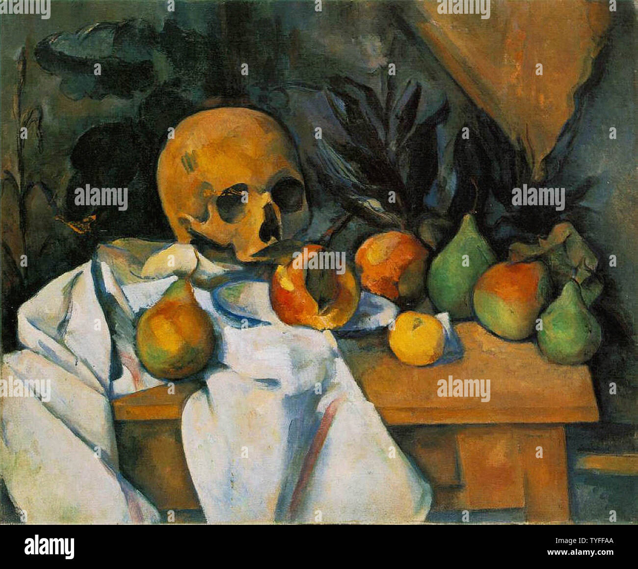 Paul Cézanne - Natura morta con cranio 1898 Foto Stock