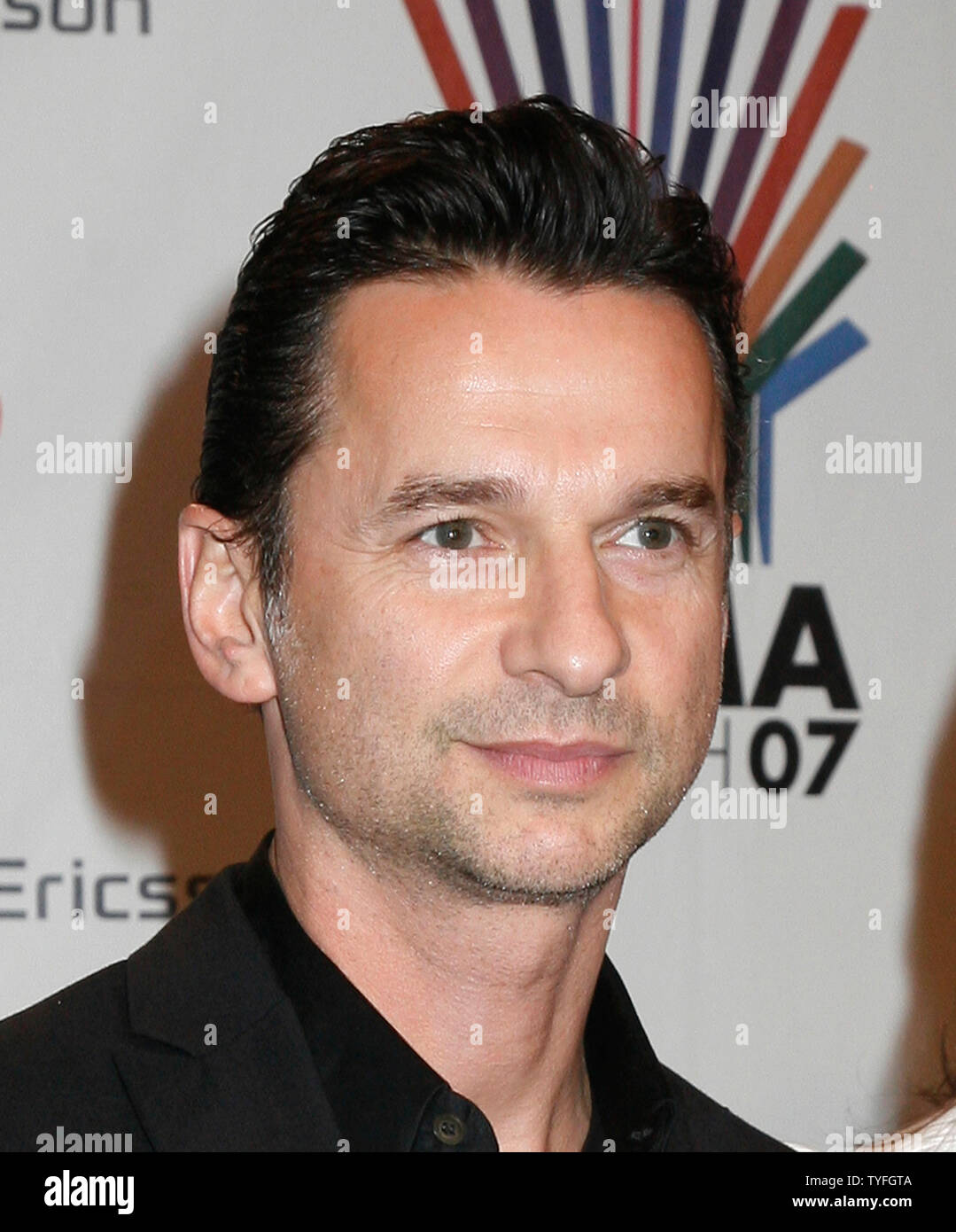 Dave Gahan della Band Depeche Mode arriva a MTV Europe Music Awards a Monaco di Baviera, in Germania il 1 novembre 2007. (UPI foto/David Silpa) Foto Stock