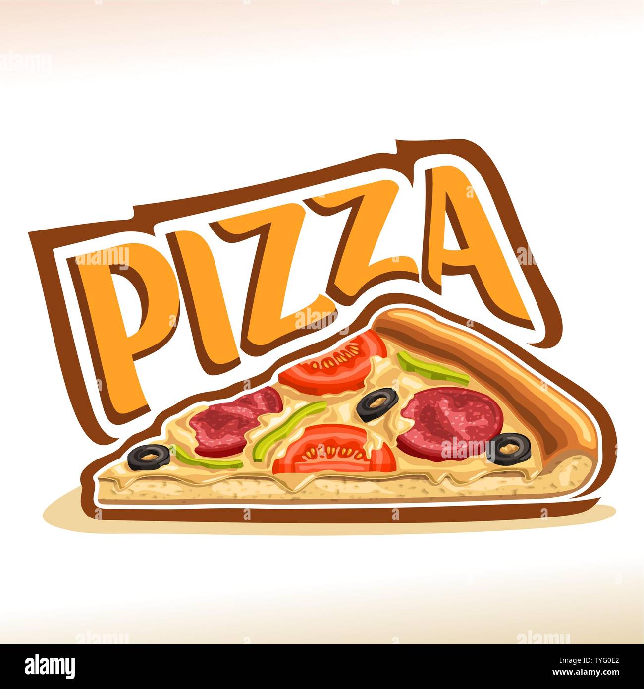 Poster del vettore per pizza Illustrazione Vettoriale