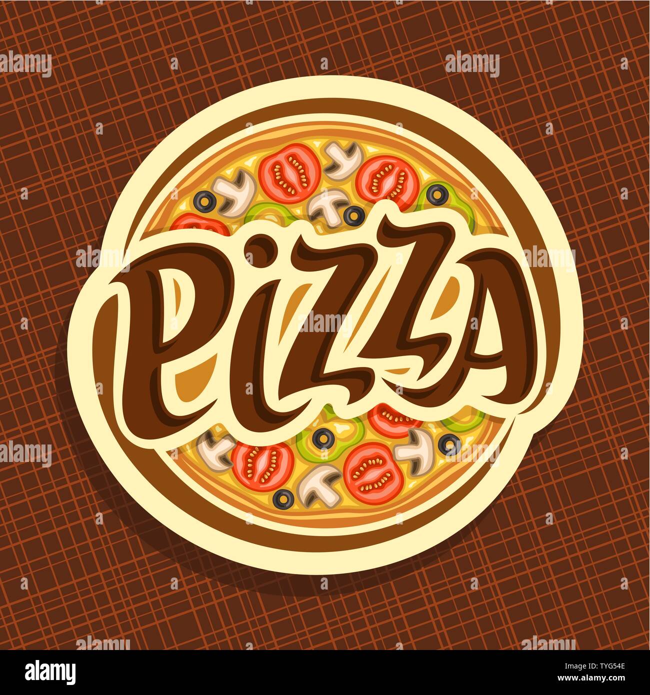Poster del vettore per pizza Illustrazione Vettoriale