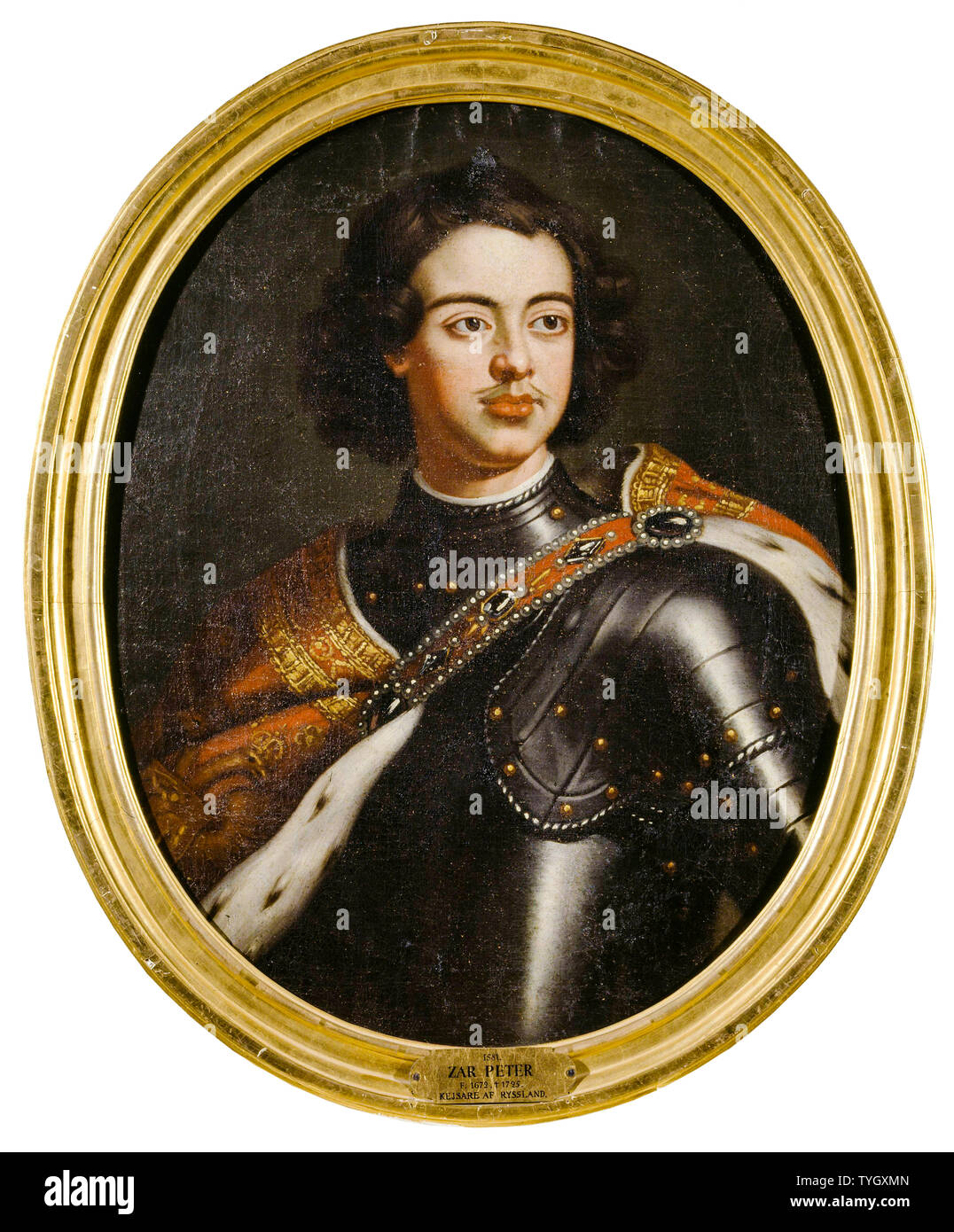 Pietro I di Russia, 1672-1725, ritratto dipinto, 1700-1750 Foto Stock