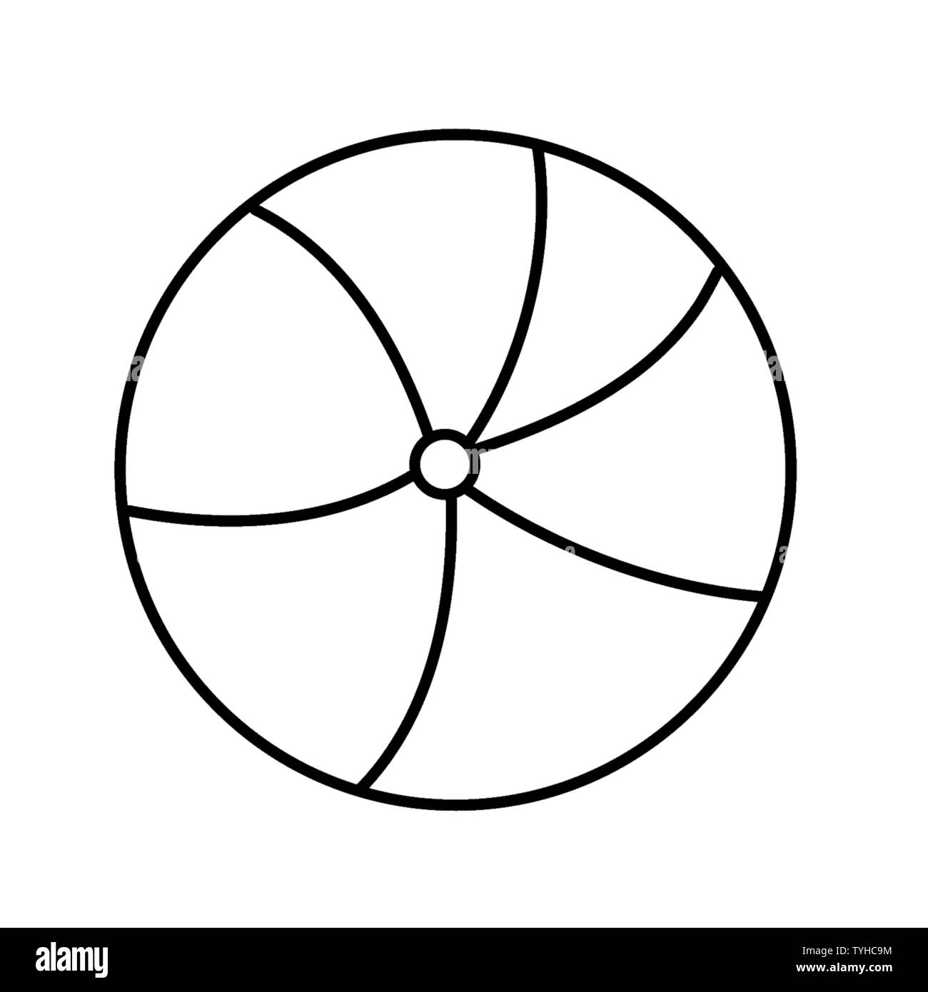 Palloncino spiaggia in plastica isolato icona illustrazione vettoriale design Illustrazione Vettoriale