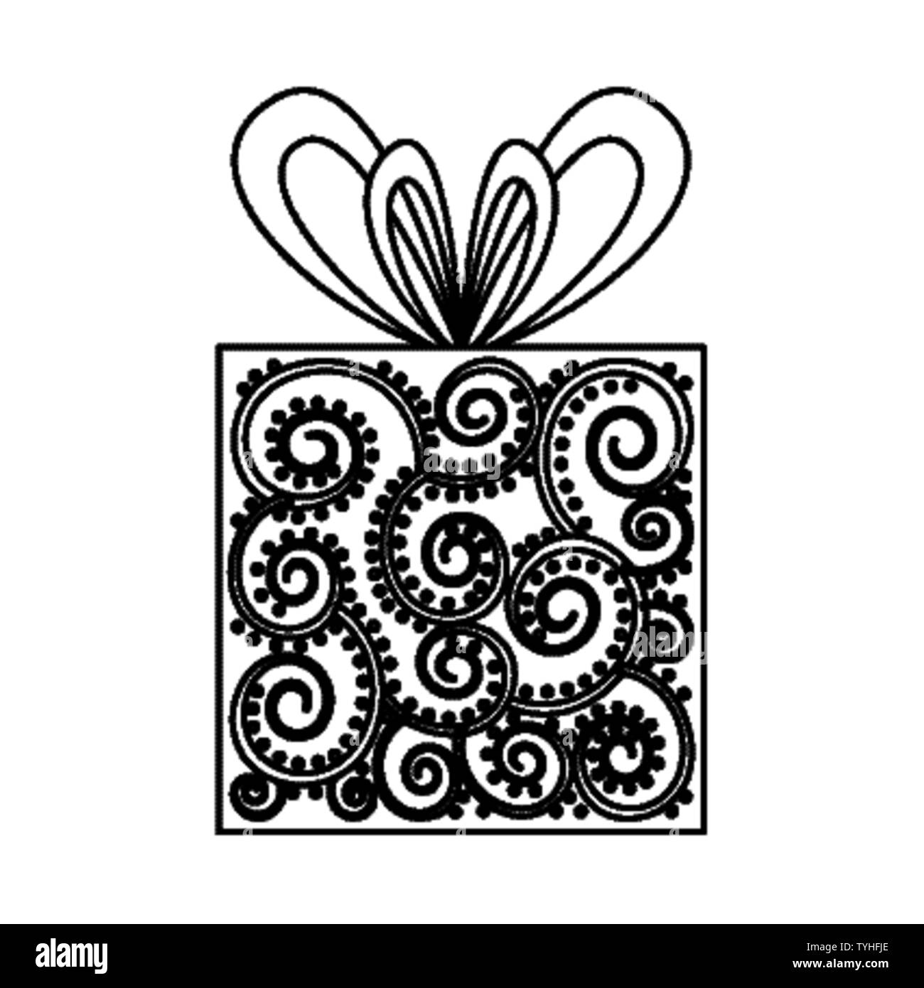 Design regalo su sfondo bianco Illustrazione Vettoriale