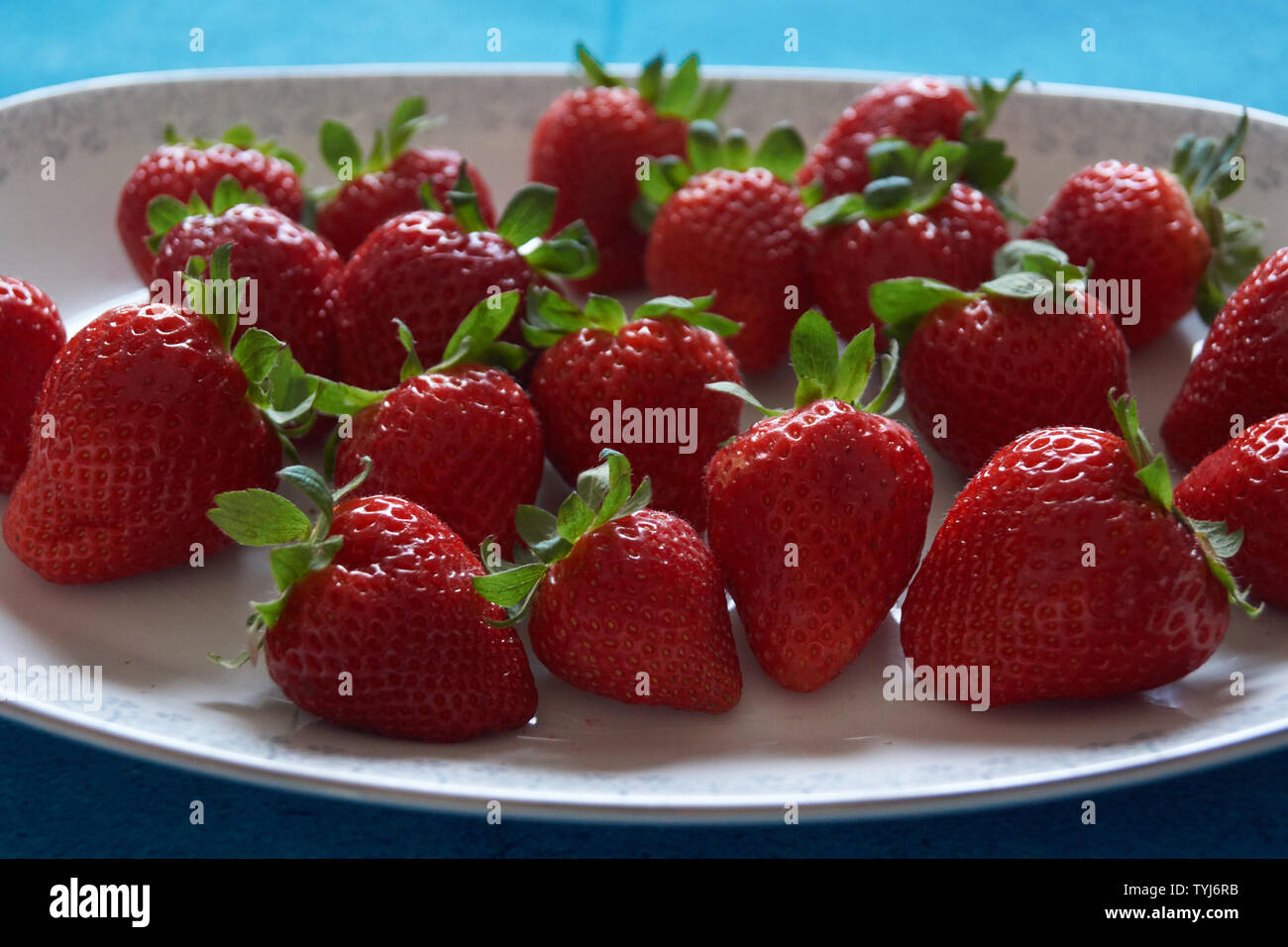 Fragole dalla Spagna Foto Stock