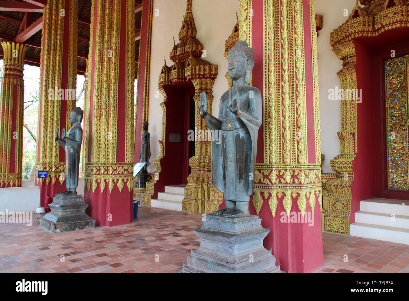 Tempio buddista (Ho Wat Phra Keo) a Vientiane (Laos) Foto Stock
