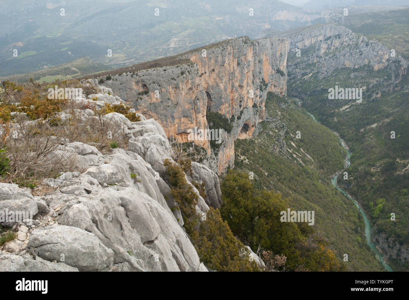 Gorges du Verdons canyon - Provence, Francia. Foto Stock