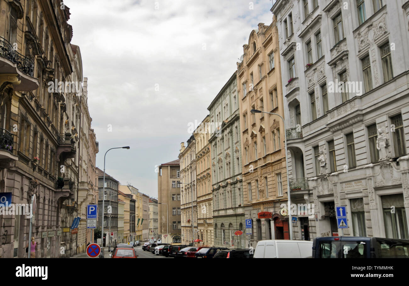 Strade di Praga, Repubblica Ceca Foto Stock