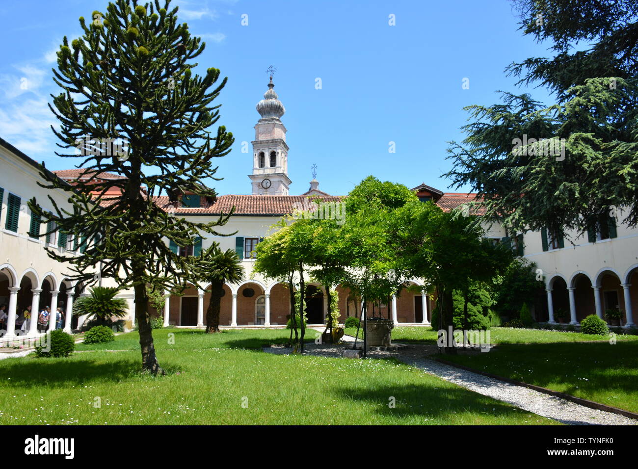 L'isola di armeno di San Lazar- una piccola isola della laguna veneziana. La Chiesa Armena di San Lazzaro degli Armeni a Venezia. Foto Stock