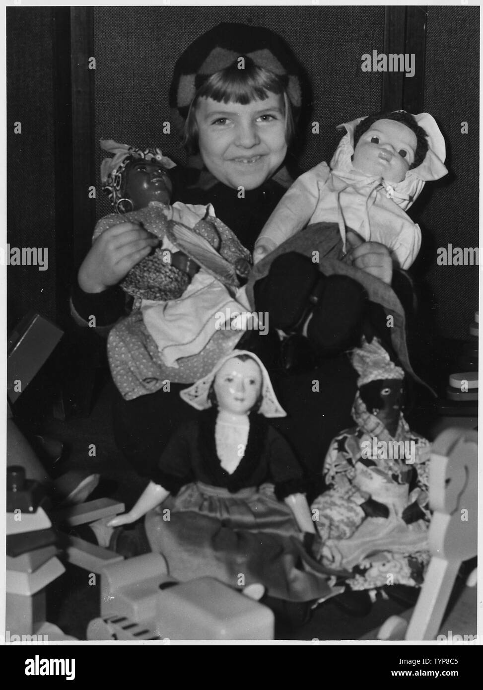 WPA: giocattolo progetti di riparazione: giocattoli e bambole riparata da lavoratori: molte delle bambole sono resi disponibili per bambini svantaggiati giocattolo attraverso le biblioteche, dato a WPA Scuole materne e alcune sono dato fuori del tempo di Natale per i bambini per mantenere Foto Stock