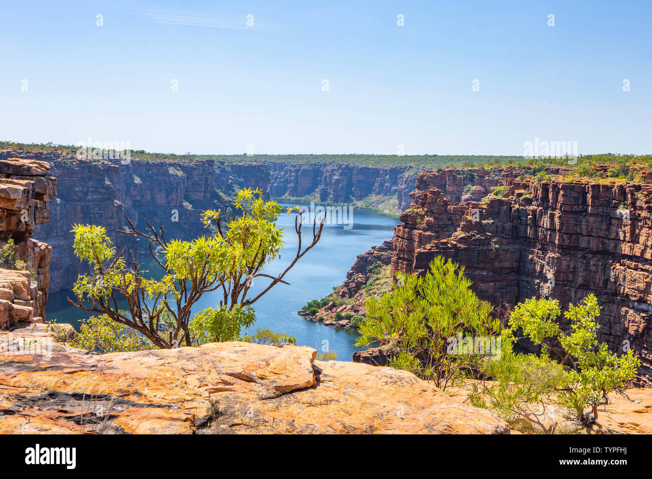 Panoramica di Re Giorgio River Gorge nel Kimberleys in Australia Occidentale Foto Stock