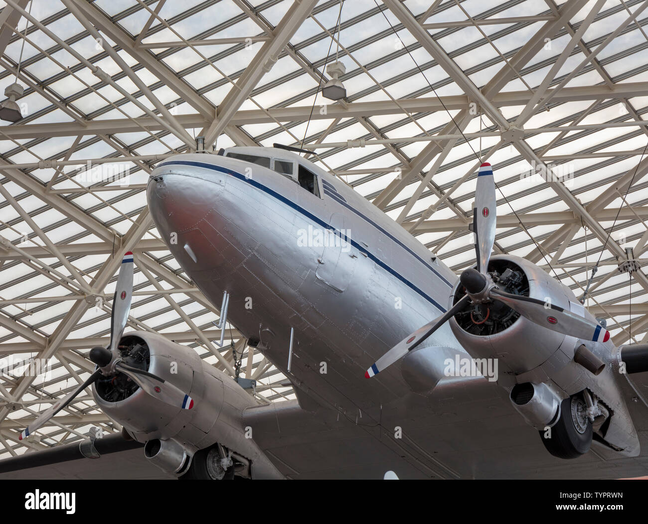 Douglas DC-3, Boeing il Museo del Volo, Boeing Field, Tukwila, nello Stato di Washington, USA Foto Stock