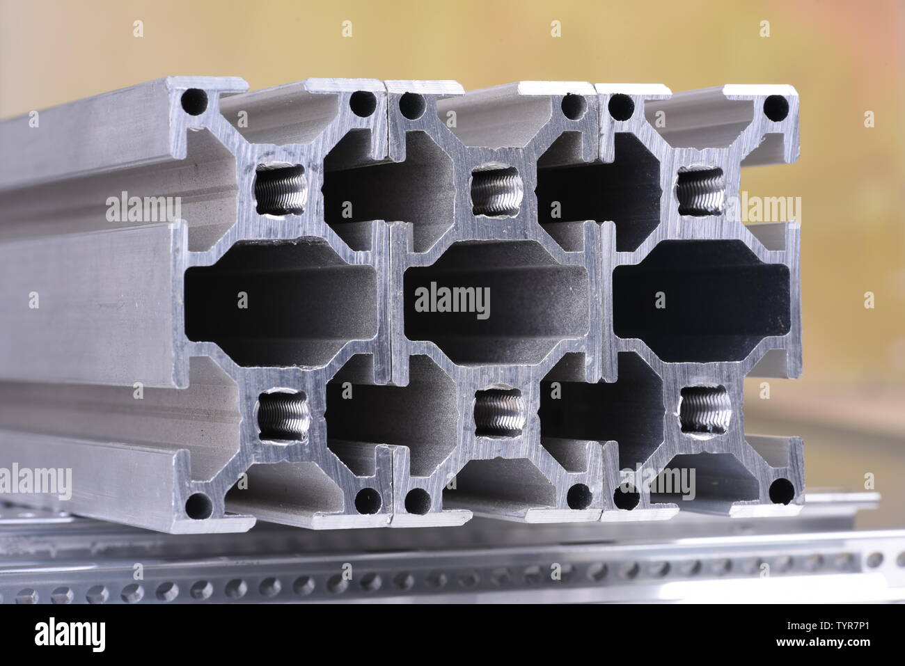 Profili in alluminio Foto Stock