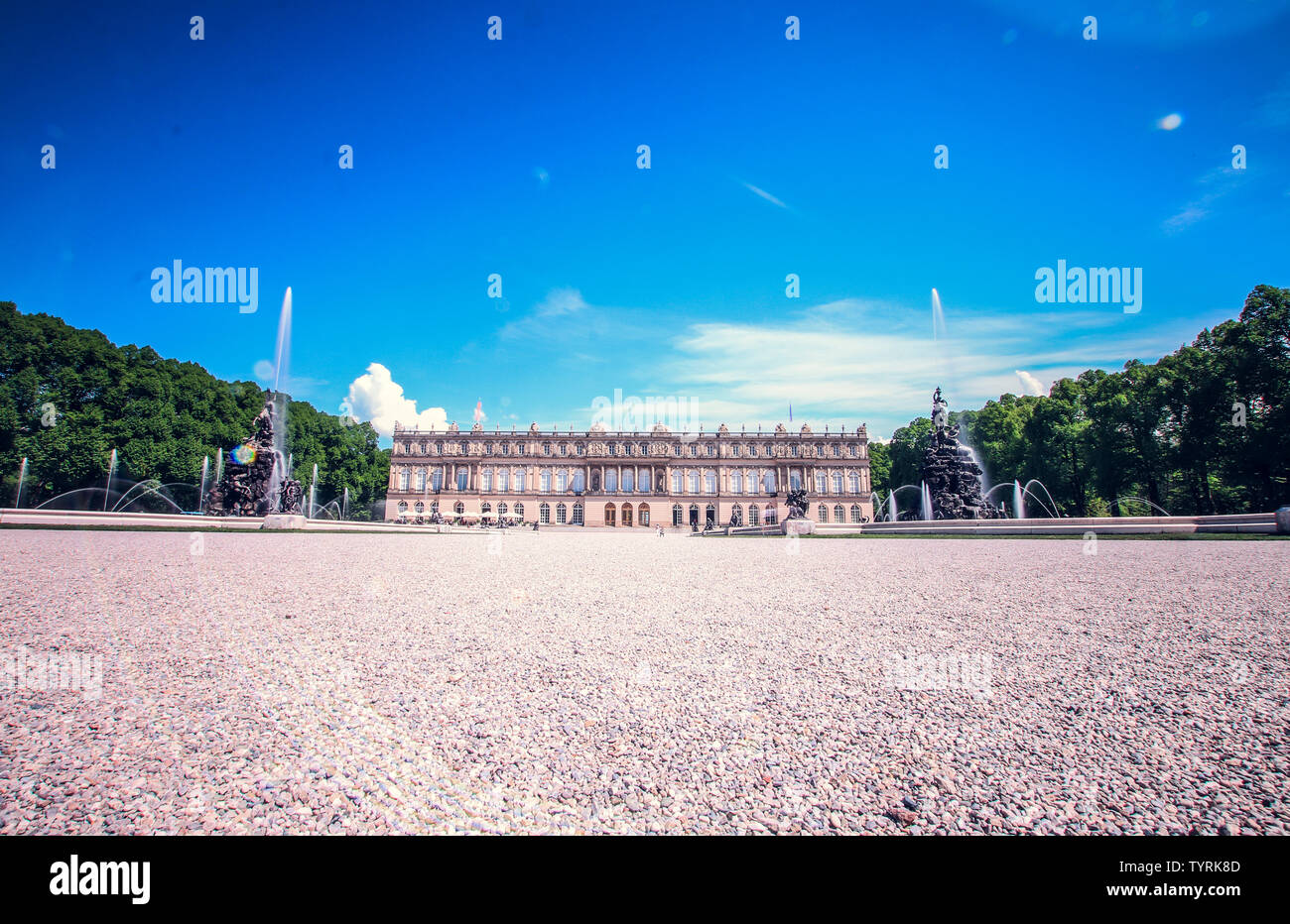 Il palazzo Herrenchiemsee, Chiemsee, Germania Foto Stock