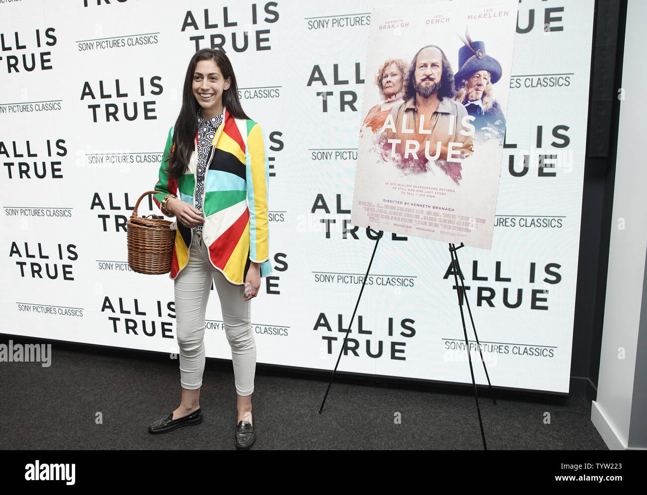 Stephanie Nas arriva sul tappeto rosso al " Tutto è Vero " New York Premiere a Robin Williams Center su maggio 05, 2019 a New York City. Foto di Giovanni Angelillo/UPI Foto Stock