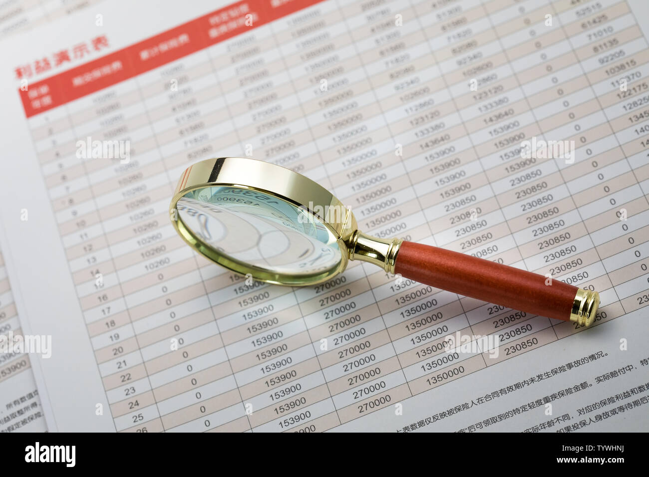 Query di dati, informazioni fiscali, ecc. Foto Stock