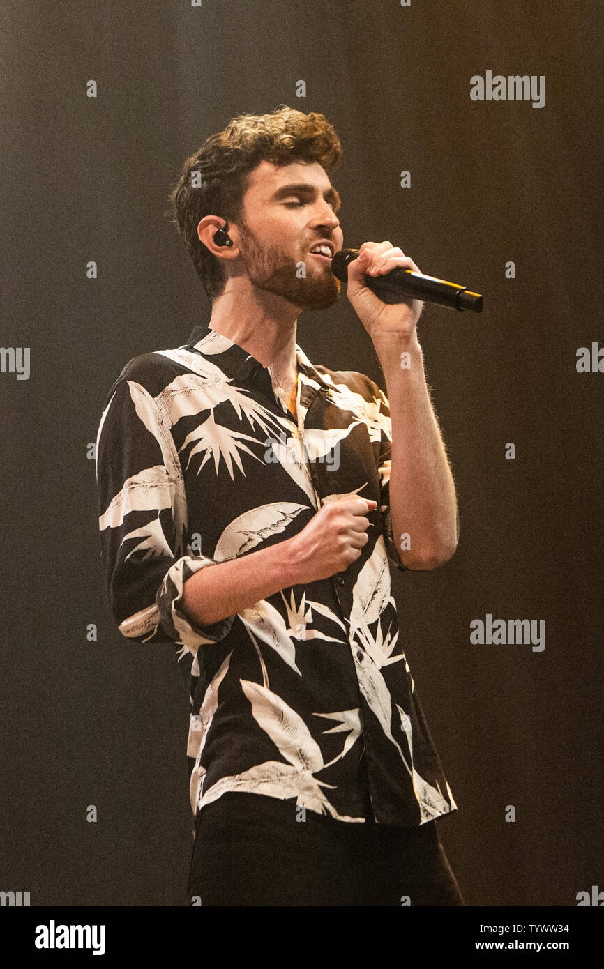 Landgraaf, Paesi Bassi 10 giugno 2019 Duncan Laurence esegue live at Pinkpop Festival 2019 © Roberto Finizio/ Alamy Foto Stock
