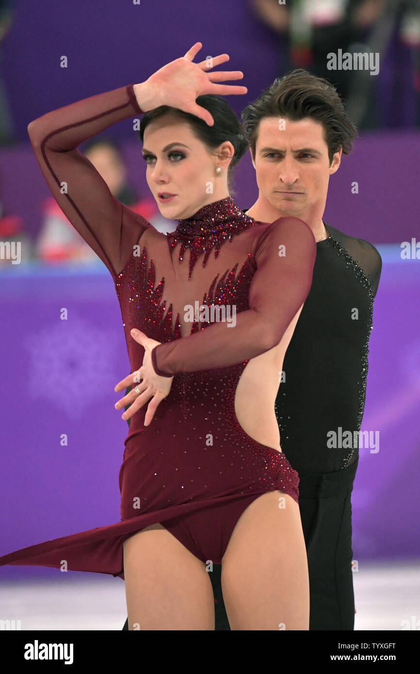 Tessa virtù e Scott moiré del Canada competere nella danza su ghiaccio Danza libera evento finale durante il Pyeongchang 2018 Olimpiadi invernali, a Gangneung Ice Arena in Gangneung, Corea del Sud, il 20 febbraio 2018. Il giovane è andato a vincere la medaglia d'oro. Foto di Richard Ellis/UPI Foto Stock