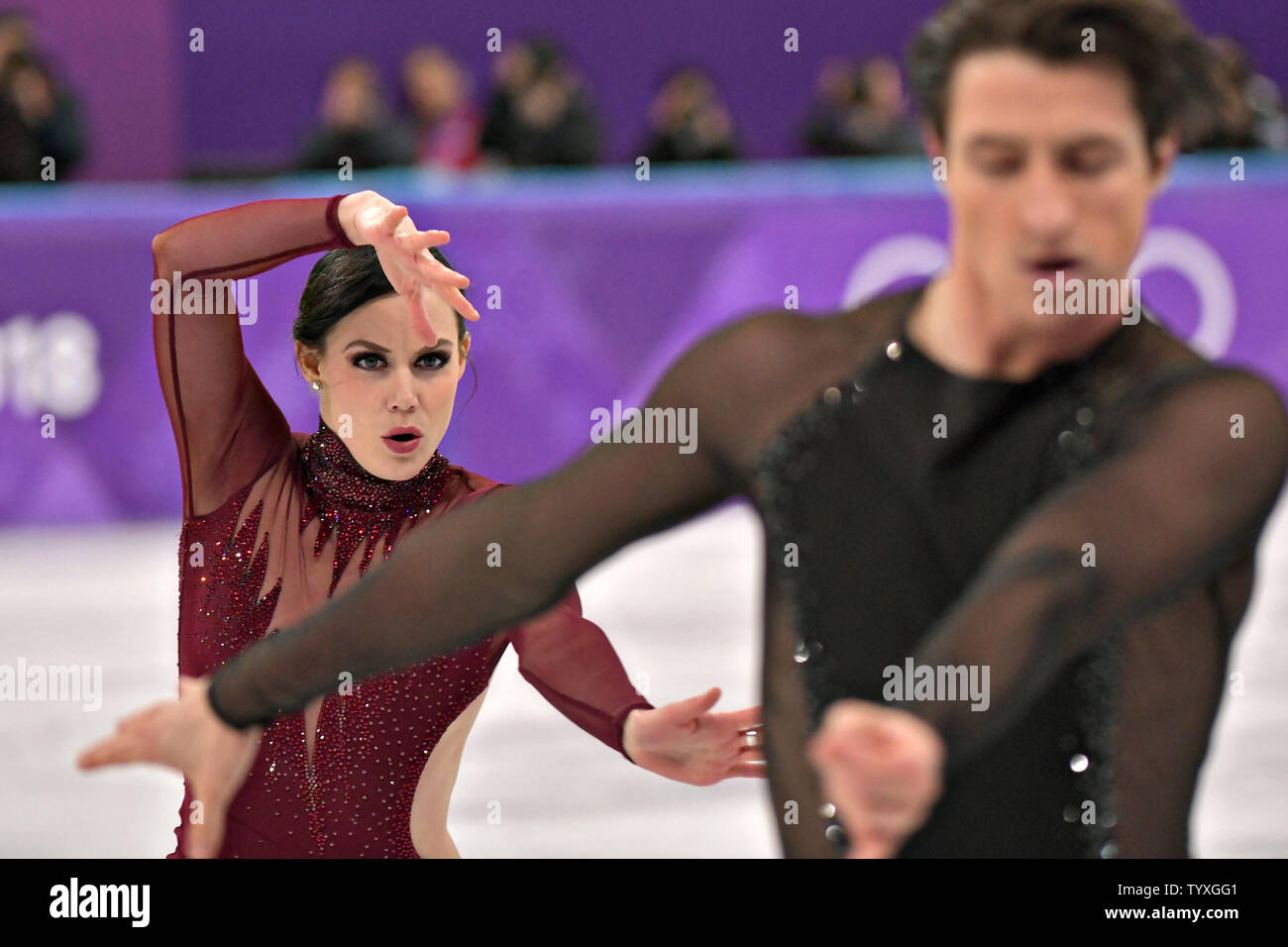 Tessa virtù e Scott moiré del Canada competere nella danza su ghiaccio Danza libera evento finale durante il Pyeongchang 2018 Olimpiadi invernali, a Gangneung Ice Arena in Gangneung, Corea del Sud, il 20 febbraio 2018. Il giovane è andato a vincere la medaglia d'oro. Foto di Richard Ellis/UPI Foto Stock