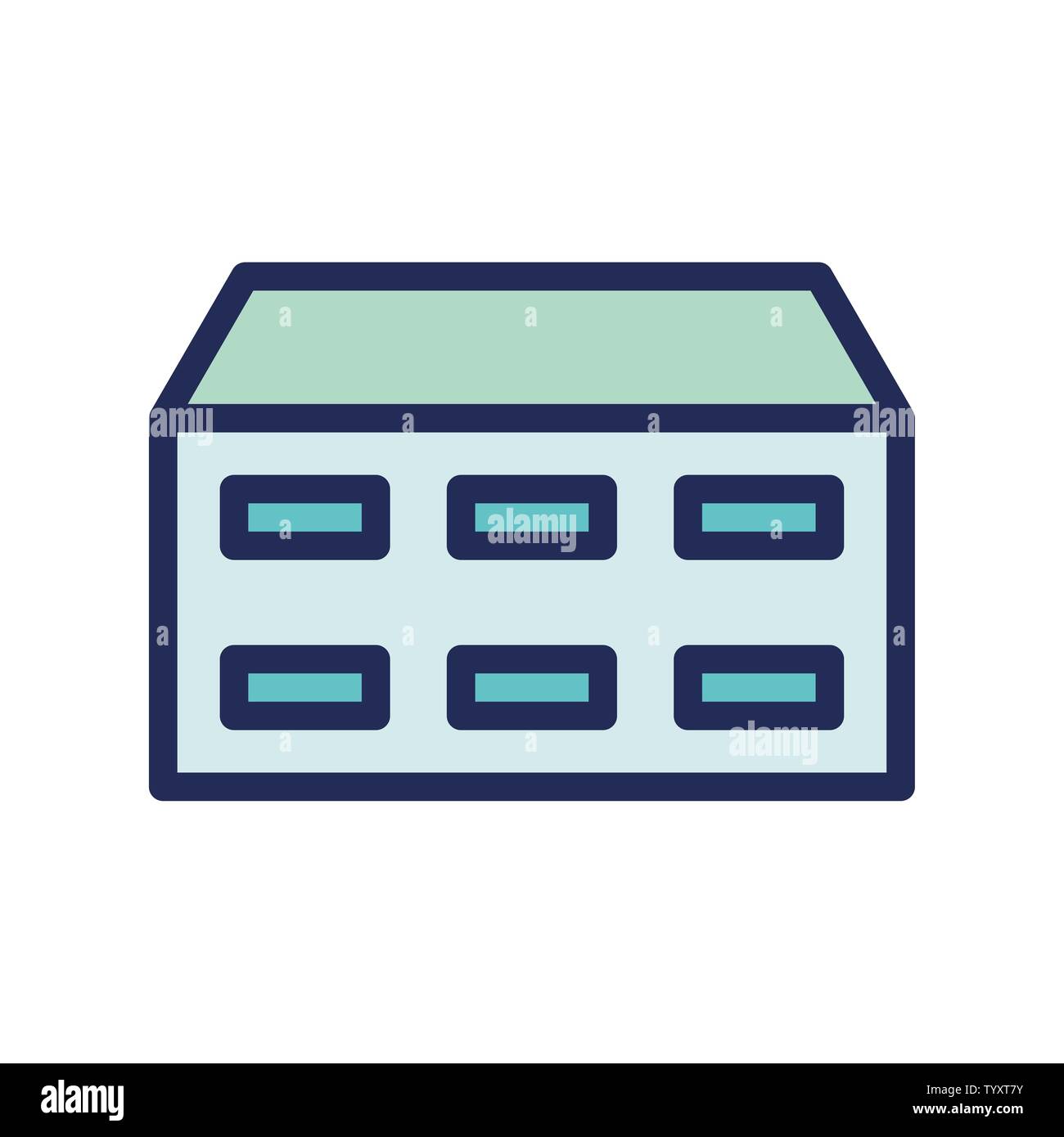 Lo storage cloud icona hardware o il logo di illustrator. Uso perfetto per il sito web, pattern, app, etc. Foto Stock