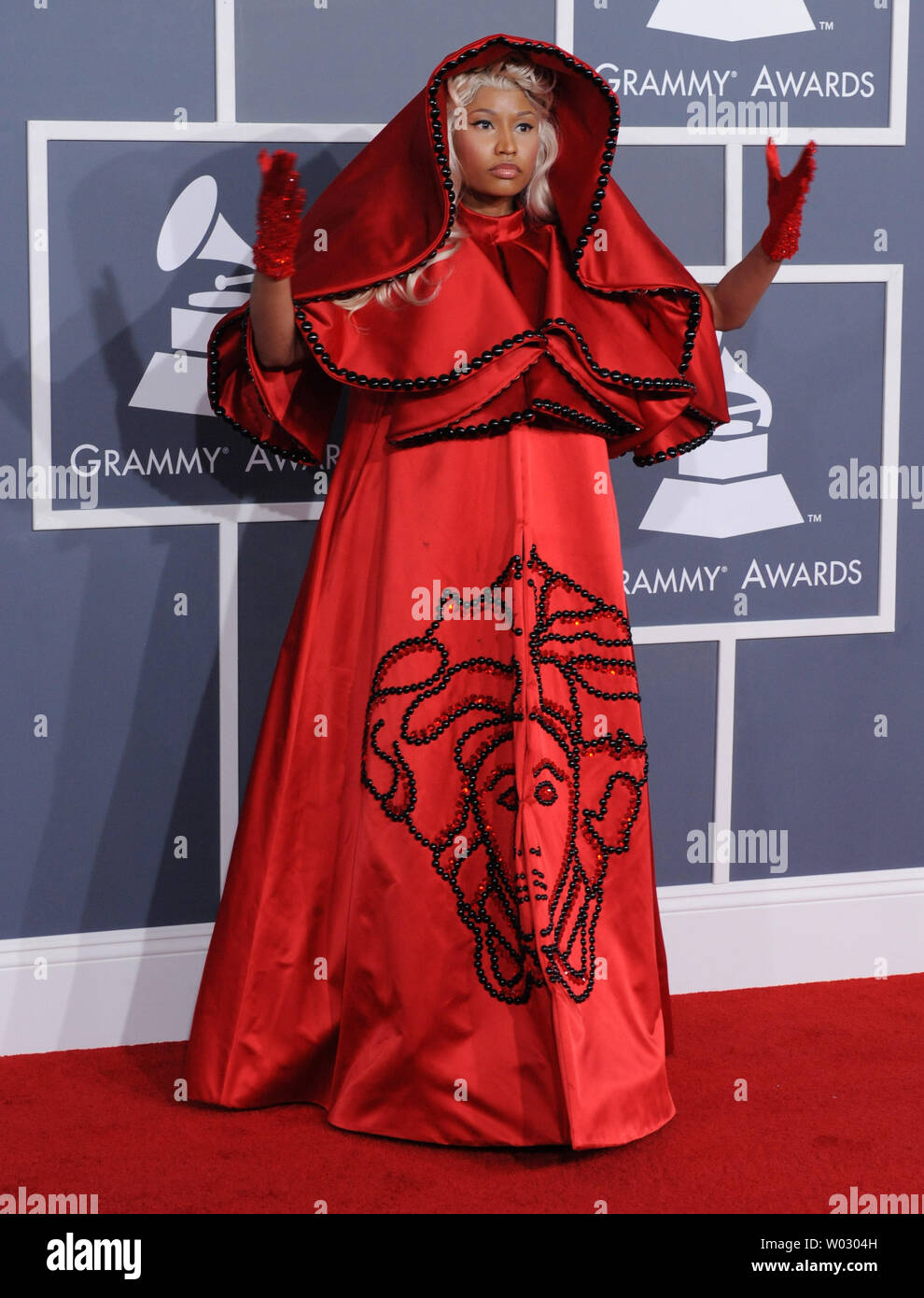Il cantante Nicki Minaj arriva al 54th Annual Grammy Awards a Staples Center a Los Angeles il 12 febbraio 2012. UPI/Jim Ruymen Foto Stock