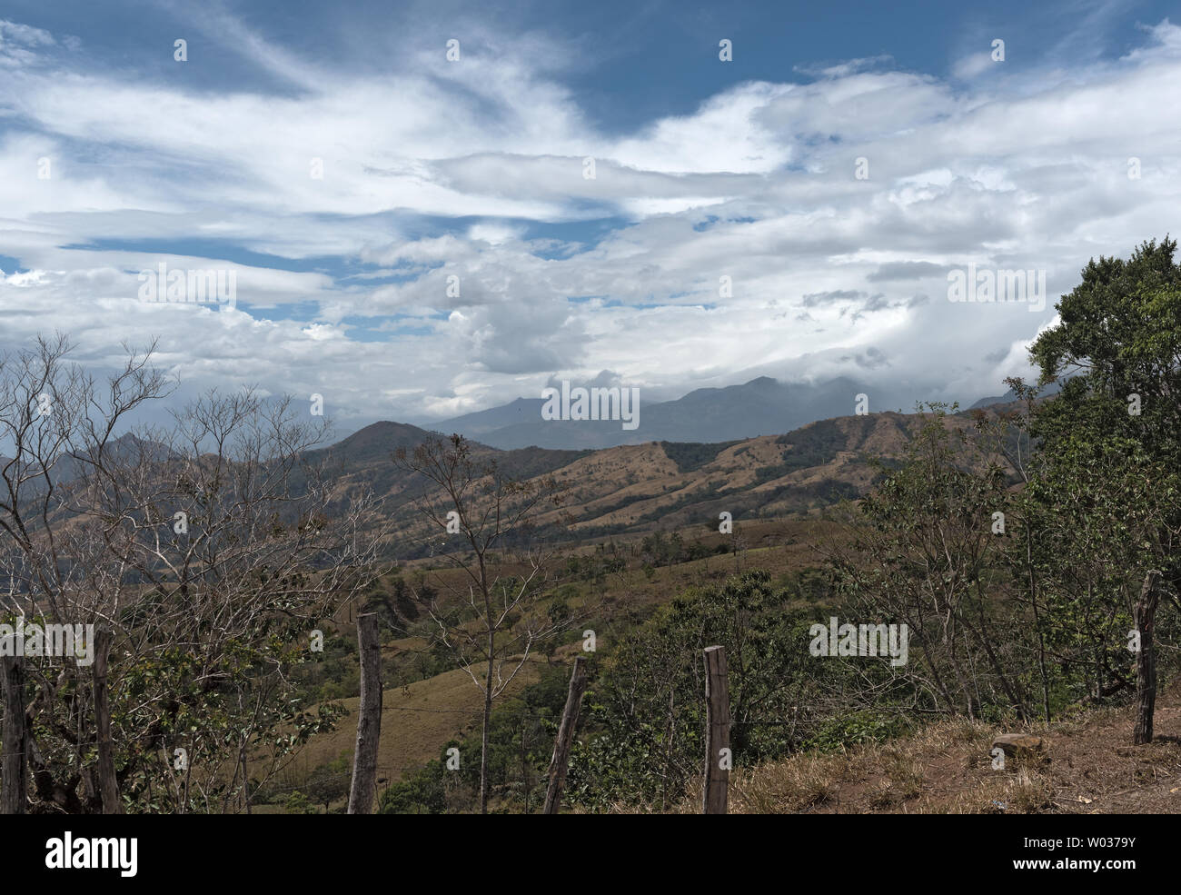 Il paesaggio della Montagna di Talamanca Range Panama Foto Stock