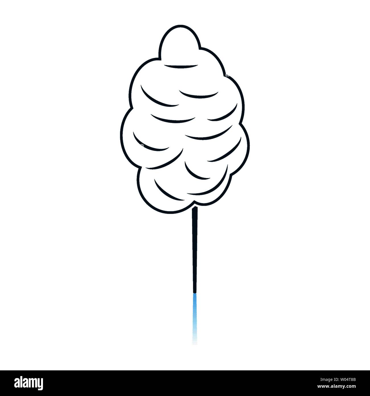 Il cotone Candy Icona. Ombra di Design di riflessione. Illustrazione Vettoriale. Illustrazione Vettoriale