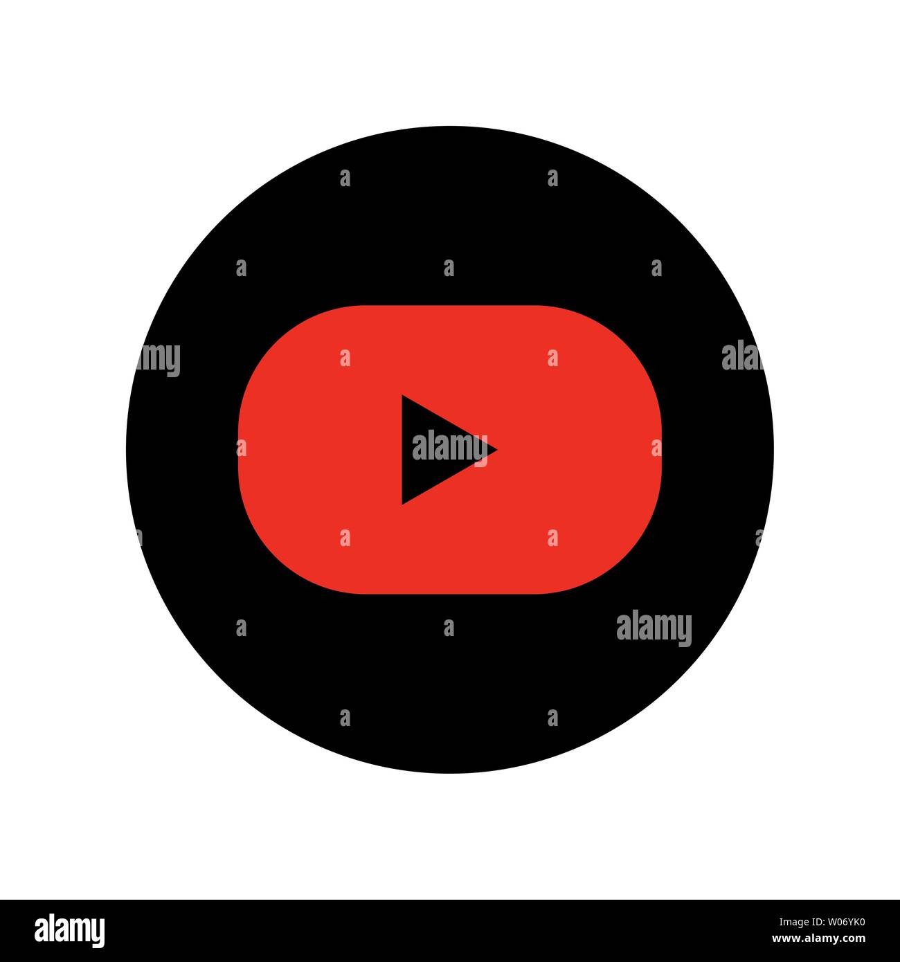 Icona del pulsante di riproduzione vettore. Riproduci video logo. l uso perfetto per il sito web, app, design pattern, ecc. Foto Stock