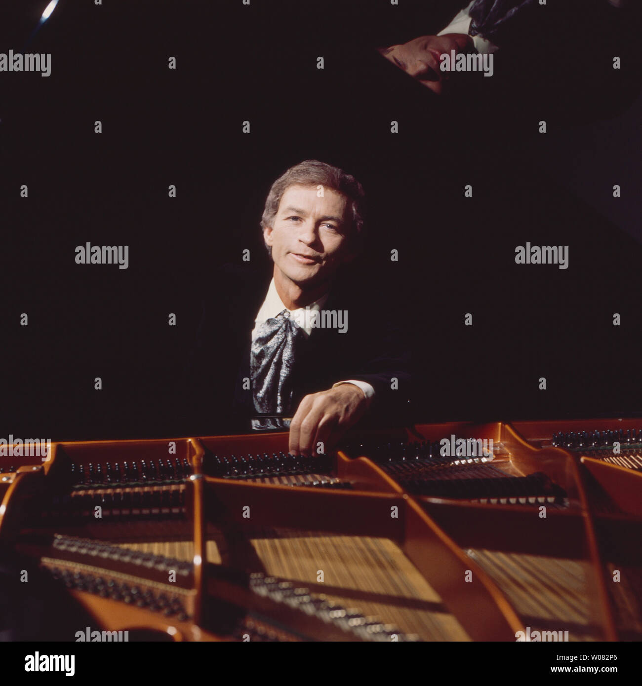 Robert McDonald, zeitgenössischer amerikanischer pianista, Deutschland ca. 1976. Contemporanea pianista americano Robert McDonald, Germania ca. 1976. Foto Stock