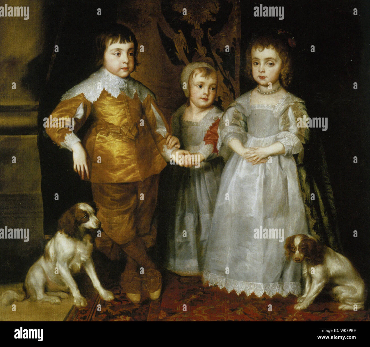 Anthony van Dyck - Ritratto tre figli maggiori Charles primo 16 Foto Stock