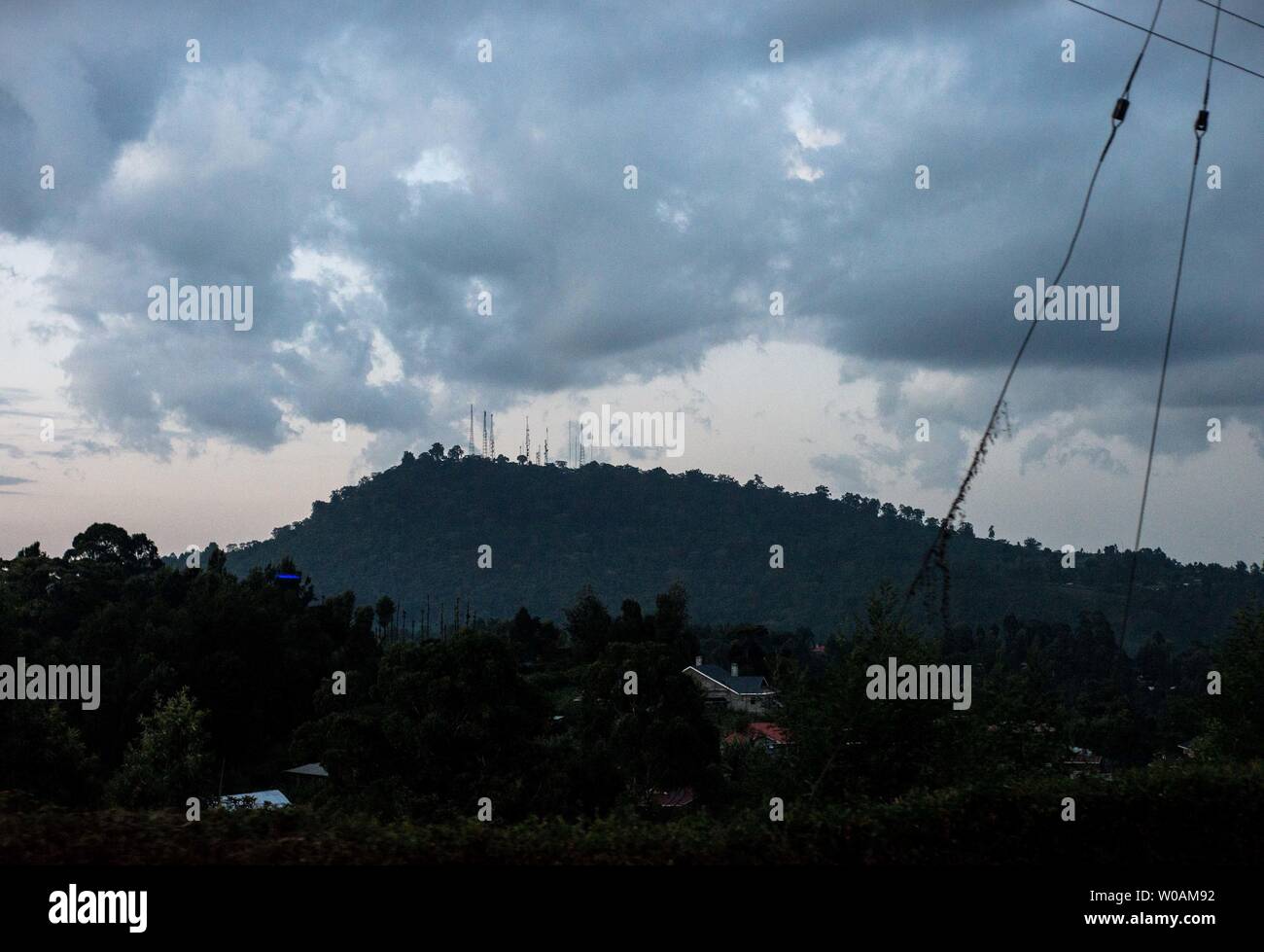 Nyeri hill prima di piove Foto Stock