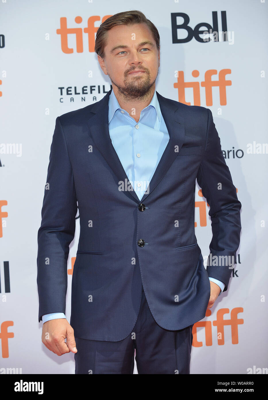 Leonardo DiCaprio assiste al Toronto International Film Festival premiere di 'prima del diluvio' al Princess of Wales Theatre di Toronto in Canada il 9 settembre 2016. Foto di Christine masticare/UPI Foto Stock
