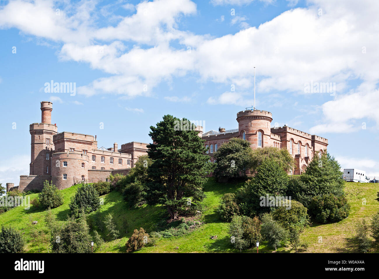 Il famoso castello di Inverness in Inverness, Scotland, Regno Unito. Foto Stock