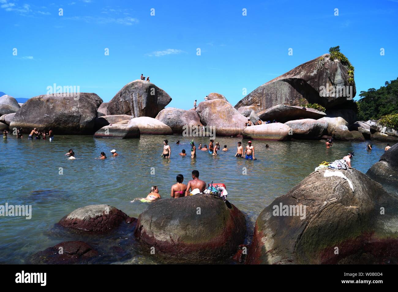 Piscina naturale in Trindade vicino a Parati, Brasile Foto Stock