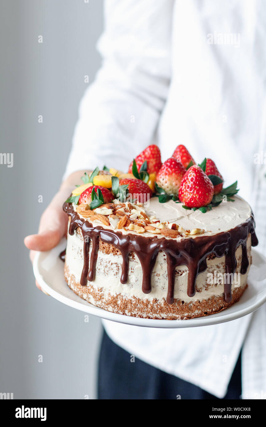 Torta della Foresta Nera Foto Stock