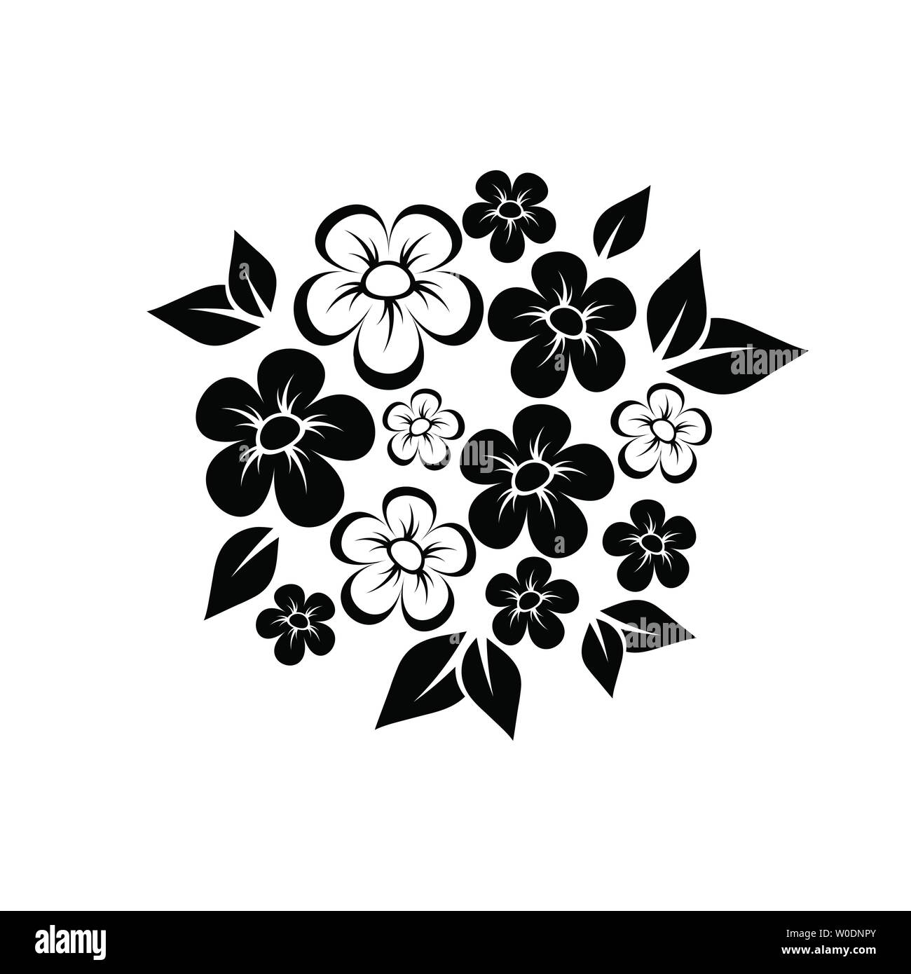 Abstract composizione floreale come bouquet nuziale vector per la progettazione Illustrazione Vettoriale