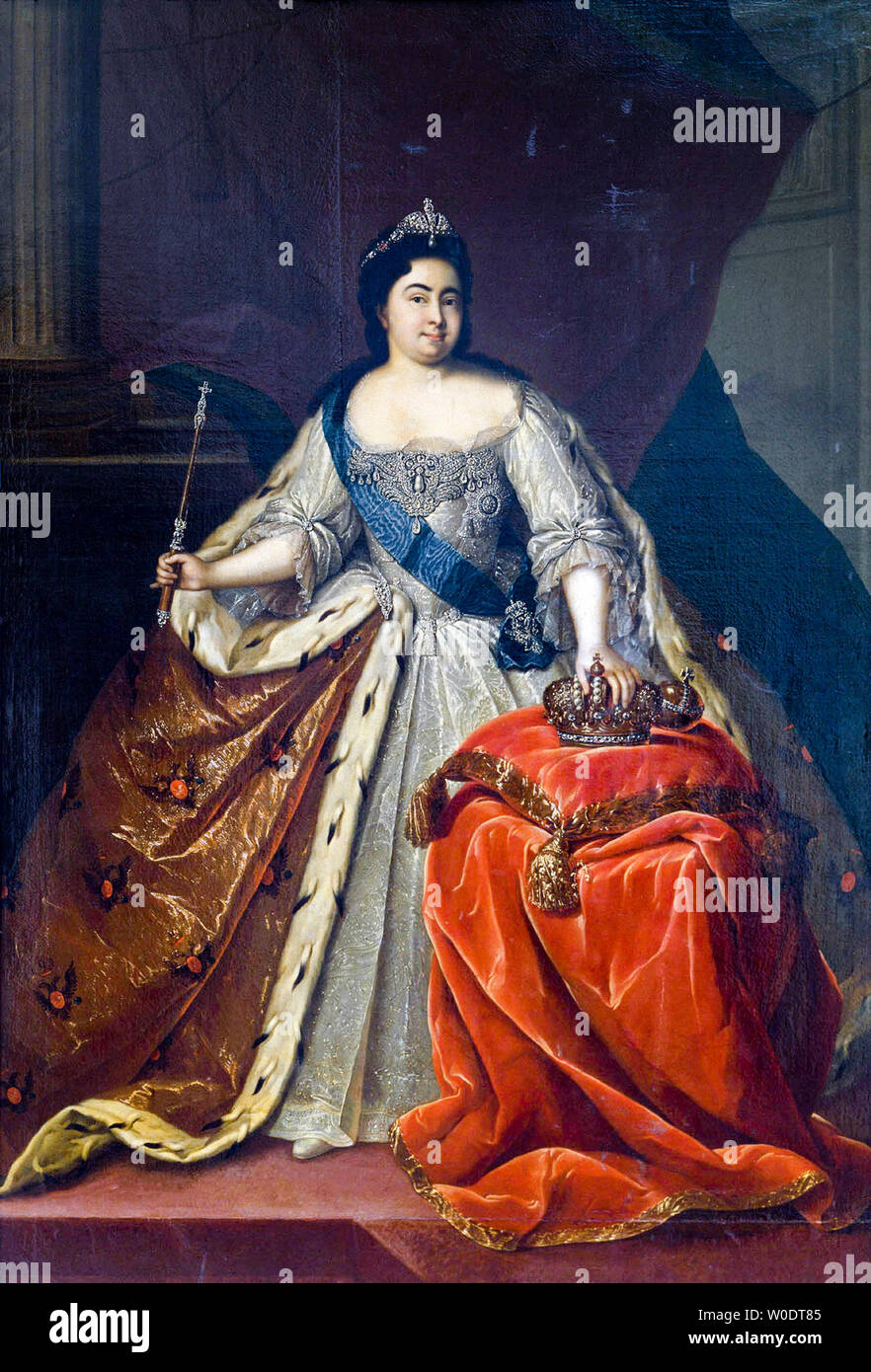 Heinrich Buchholz, Catherine io della Russia, 1684-1727, ritratto dipinto, 1700-1799 Foto Stock
