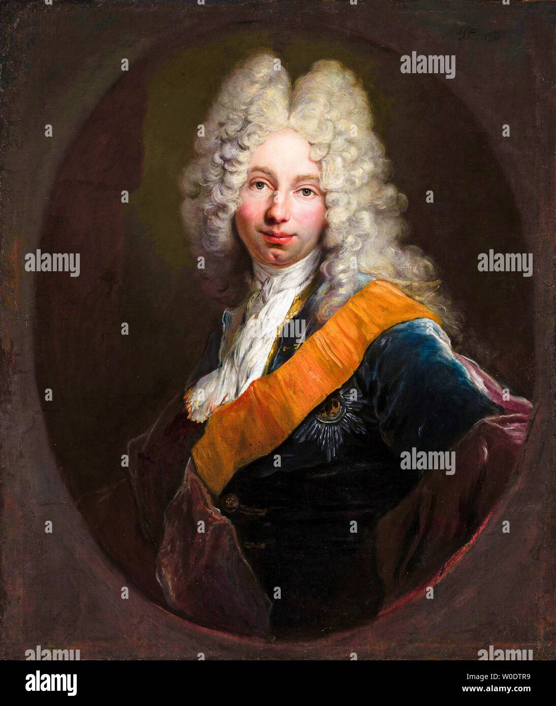 Federico Guglielmo, duca di Courland (1692-1711) ritratto dipinto da Antoine Pesne, circa 1711 Foto Stock