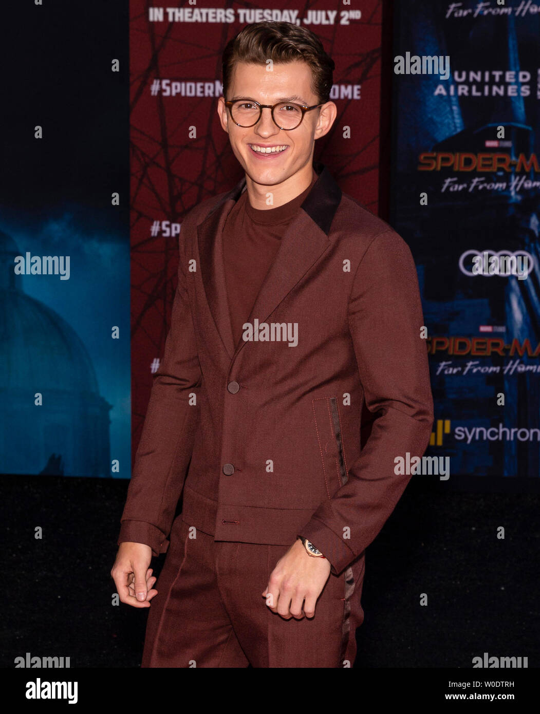 Los Angeles, CA - Giugno 26, 2019: Tom Holland assiste la premiere di Sony Pictures "ragno-uomo lontano da casa" tenutasi presso la TCL Teatro Cinese Foto Stock