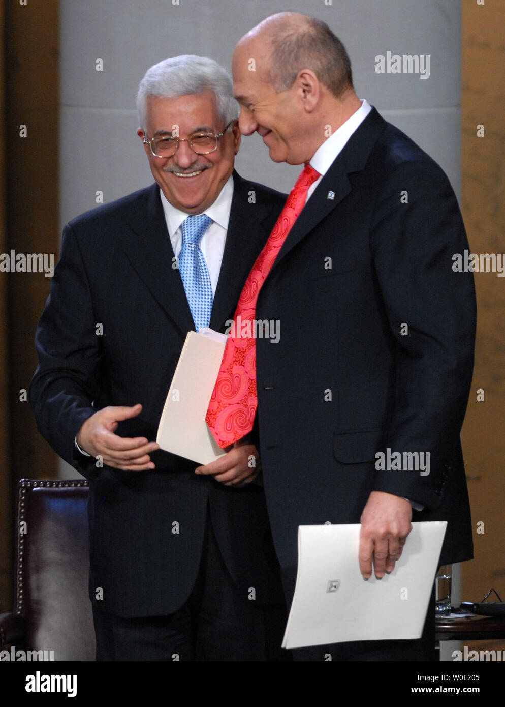 il-primo-ministro-israeliano-ehud-olmert-r-e-il-presidente
